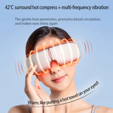 Electric Foldable Hot Compress Eyes Care Instrument Massager Smart Rechargeable Heated Eye Mask