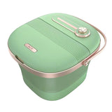 Electric Heating Foldable Bubble Foot Bath Barrels Retro Green Automatic Thermostat Washing Footbath Foot SPA Massage Machine