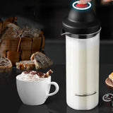 Electric Milk Frother Mixing Frother Maker For Home Foam Making Tool With Three-Layer Stirring Head For Cappuccino Milkshake