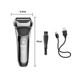 Electric Razor Waterproof Foil Shaver Wet and Dry Shave Grooming Beard Trimmer for Men