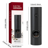 Electric Salt And Pepper Grinder Battery Operated Adjustable Coarseness Clear Canister Kitchen Gadgets