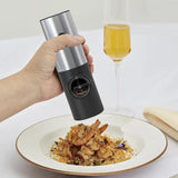 Electric Salt And Pepper Grinder Battery Operated Adjustable Coarseness Clear Canister Kitchen Gadgets