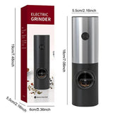 Electric Salt And Pepper Grinder Battery Operated Adjustable Coarseness Clear Canister Kitchen Gadgets