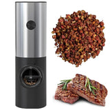 Electric Salt And Pepper Grinder Battery Operated Adjustable Coarseness Clear Canister Kitchen Gadgets