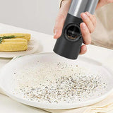 Electric Salt And Pepper Grinder Battery Operated Adjustable Coarseness Clear Canister Kitchen Gadgets