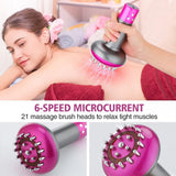 Electric Scraping Lymphatic Cupping Guasha Device Microcurrent Therapy Massager Slim Body Relaxation Stimulate Meridian Machine