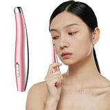 Electric Vibration Eye Massage Wand Anti-Aging Dark Circles Eye Face Lip Massage Pen Wrinkle Removal Portable Eye Massager