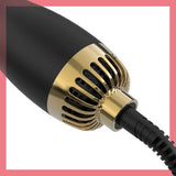 Elegant Black Gold Hair Blow Dryer Brush and Volumizer& One-Step Hot Air Brush 2.0 for Drying&Straightening,&Volumizing