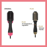 Elegant Black Gold Hair Blow Dryer Brush and Volumizer& One-Step Hot Air Brush 2.0 for Drying&Straightening,&Volumizing