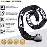 Etook Mountain Road Bike Chain Lock Heavy Duty Door Lock Scooter Bicycle Lengthen Thicken Chain Anti-Rust Hardened Steel Alloy