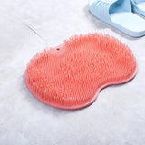 Exfoliating Shower Massage Scraper Bathroom Non-slip Bath Mat Back Massage Brush Silicone Foot Wash Body Cleaning Bathing Tool