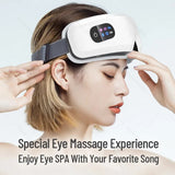 Eye Massager 6D Smart Airbag Vibration Eye Care Instrument Hot Compress Bluetooth Eye Massage Glasses Fatigue Pouch & Wrinkle