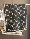 Fashion Warm Letter Print Cashmere Shawl Scarf 2023 New Women Thick Pashmina Blanket Winter Wraps Poncho Bufanda Tassel Echarpe
