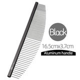 Fenice Moon Style Comb Pet Grooming Single Comb Aluminum Metal Comb for Dogs Stainless Steel Pet Dog Cat Pin Comb Hair Brush