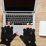 Fingerless USB Heated Gloves Unisex Washable Half Hands Gloves USB Heated Women's Cold Weather Gloves For Outdoor Exploration