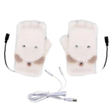 Fingerless USB Heated Gloves Unisex Washable Half Hands Gloves USB Heated Women's Cold Weather Gloves For Outdoor Exploration