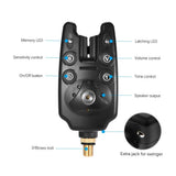 Fishing Bite Alarm Set Digital Fishing Alarm Kit LED Alarm Indicator Alert Bell Fishing Swinger Fishing Tackle With Zippered Box