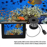 Fishing Camera Screen Set Underwater Fishing Camera 5.0in IPS Monitor 20m Cable 1000TVL IP67 Waterproof Fixed On for Ice Lake