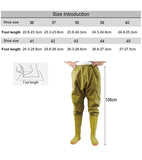 Fishing Clothes Hunting Wading Pants Waterproof Suit Breathable Chest Waders Oversize Trousers Rubber Material