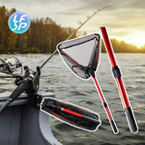 Fishing Net Folding Fishing Brail Blue Soft Rubber Landing Net Eva Handle Fishing Nets Tools Fish Nets Accessories