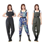 Fly Fishing Waders Waterproof Hunting Fishing Wading Clothes Chest Clothes Coverall Pants Men Women PVC Plastic Fiber Waders