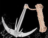 Foldable 4 Claw Anchor Sickle Water Grass Plants Cutter Machine Grasses Sharp Knife Garden Tools Fishing Accessories Tackle New