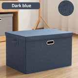 Foldable Wardrobe Storage Box Bras Socks Underwear Organizer Cotton Linen Bedroom Clothes Quilt Sorting Desktop Sundries Storage
