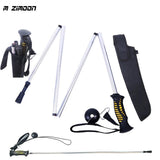 Folding 139cm Wading Staff For Fishing Hiking Stick Collapsible Outdoor Light Weight Fly Fishing Stick Tackle Rods Walking Stick