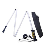 Folding 139cm Wading Staff For Fishing Hiking Stick Collapsible Outdoor Light Weight Fly Fishing Stick Tackle Rods Walking Stick