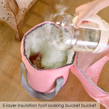 Folding Massage Buckets Feet Washbasin Insulation Thick Soak Foot Bath Bag Leakproof Foot Bath Massage Spa Pedicure