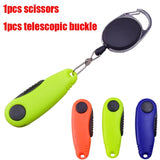 Folding Scissors Shrimp-Shaped Stainless Steel Scissors Clipper Nipper Fish Use Fishing Line Cutter Accessories For Fishing