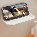 Folding Shelf Punch-Free Rack Bathrooms Shelves Folding Self-Adhesive Space-Saving Storage Shelves For Towels Cameras Tablets
