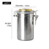 Food Sealed Box 304 Stainless Steel Sealed Storage Jar Multigrain Storage Box Spice Coffee Storage Jar Fresh-Keeping Tank