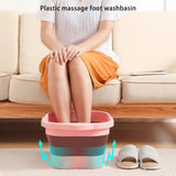 Foot Bath Basin Foldable Massage Tub Washbasin Outdoor Bucket Dark Blue