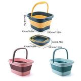 Foot Bath Basin Foldable Massage Tub Washbasin Outdoor Bucket Dark Blue