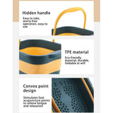 Foot Bath Basin Folding Massage Footbath Tub Large Capacity Spa Outdoor Travel Camping Bucket with Handle Light Pink