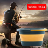 Foot Bath Basin Folding Massage Footbath Tub Large Capacity Spa Outdoor Travel Camping Bucket with Handle Light Pink