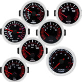 For 12V Gasoline Car 52mm Universal Smoke Len Tachometer RPM Turbo Boost Gauge 2 Bar PSI Water Temp Meter Oil Pressure Gauge