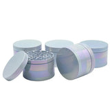 Four Layer Rainbow Zinc Alloy Cigarette Grinder 3pcs Set Tobacco Grinder Cigarette Crusher Zinc Alloy Smoke Accessories 2inch