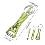 Fruit Cutters Shapes 6 In 1 Stainless Steel Fruit Tool Set Fruit Scooper Seed Remover Melon Baller Spoon Cutter Watermelon