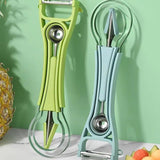 Fruit Cutters Shapes 6 In 1 Stainless Steel Fruit Tool Set Fruit Scooper Seed Remover Melon Baller Spoon Cutter Watermelon