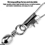 GHOTDA 100pcs/Box Rolling Swivel for Fishhook Lures Connector Fishing Accessories Fishing Connector Swivels Interlock Pin Snap