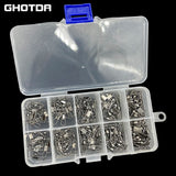 GHOTDA 100pcs/Box Rolling Swivel for Fishhook Lures Connector Fishing Accessories Fishing Connector Swivels Interlock Pin Snap