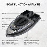 GPS Fishing Bait Boat 500m Remote Control Bait Boat Dual Motor RC Fish Finder 1.5KG Loading Support Automatic Cruise Correction