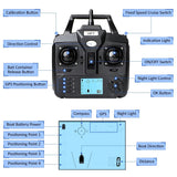 GPS Wireless Remote Control C118 Fishing Bait Boat 3.3lb 500M Automatically Return Double Motors RC Bait Boat UK/EU/US Plug