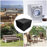 Garden Table Protective Cover, Outdoor Frost and Snow Protection Cover, Black Coated Oxford Cloth Cover