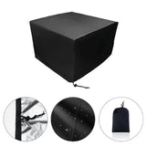 Garden Table Protective Cover, Outdoor Frost and Snow Protection Cover, Black Coated Oxford Cloth Cover