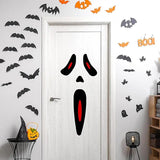 Ghost Door Wall Decal Weatherproof PVC Wall Decal For Halloween Seasonal Decoration Ghost Stickers For Studyroom Children's Room