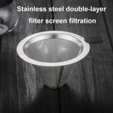 Glass Coffee Pot with Stainless Steel Filter Drip-brewed Hot Coffee Pot Drip-brewed Barista Pours 200ml into Coffee Maker