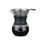 Glass Coffee Pot with Stainless Steel Filter Drip-brewed Hot Coffee Pot Drip-brewed Barista Pours 200ml into Coffee Maker